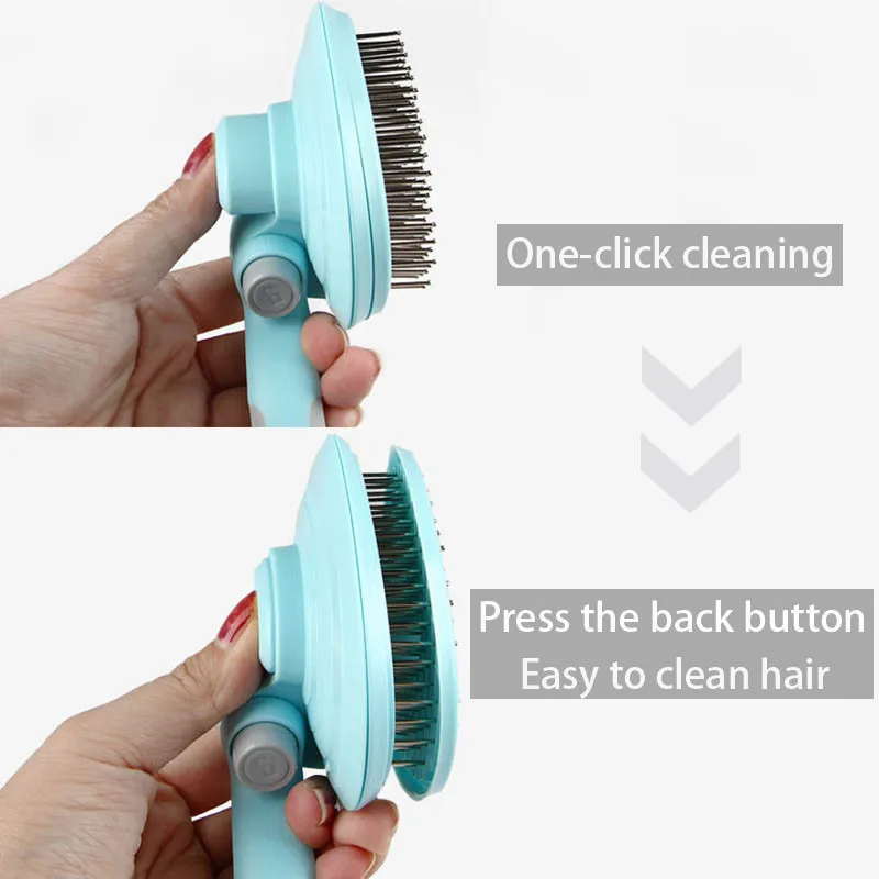 RFWCAK Pet Grooming Comb For Cats Dogs Steel Pin Dog Hair Trimmer Long Pets Brush Combs Cat Slicker Supplies | Дом и сад