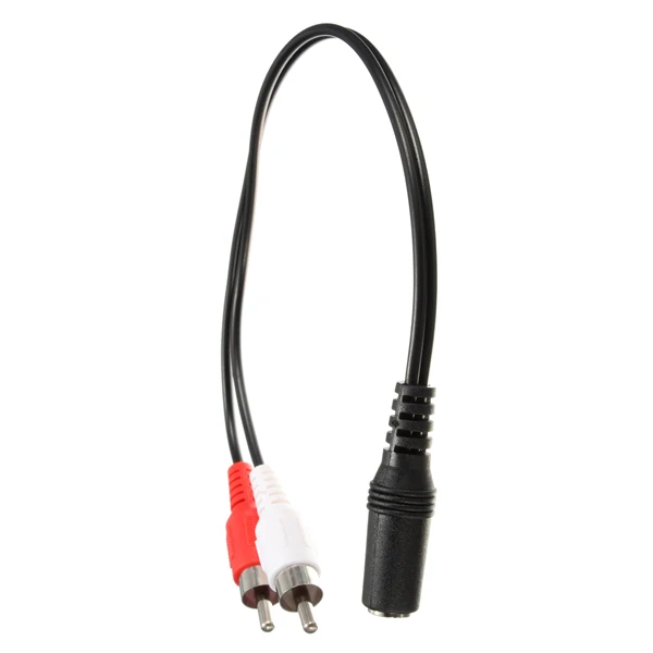 

1pcs/2pcs 2018 New 3.5mm Female to 2x RCA Male Stereo AUX Audio Headphone Y Cable Splitter 28.5cm / 11.22" Cables
