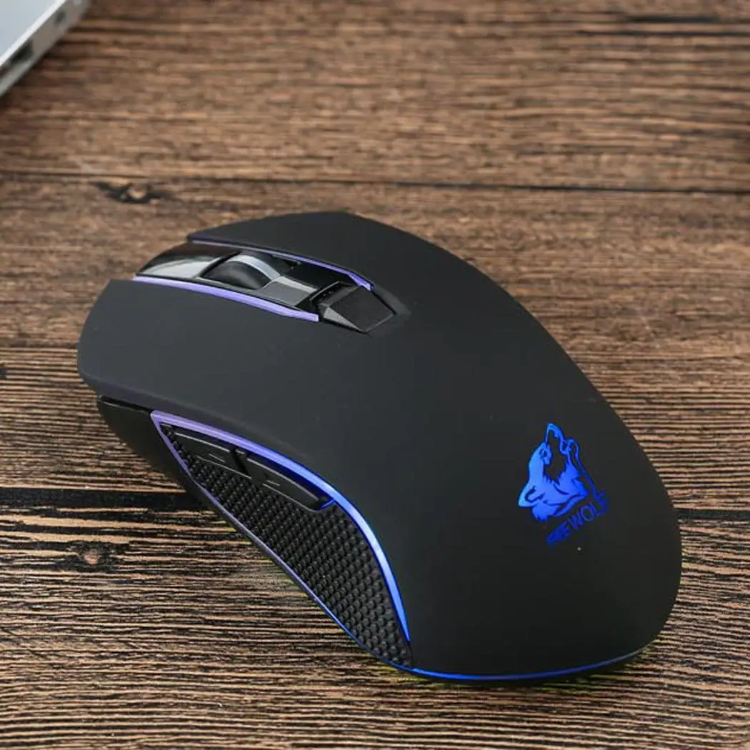 2 4G беспроводная мышь 6 кнопок 2400 dpi 1 x AA батарея оптическая игровая для ПК 10 метров