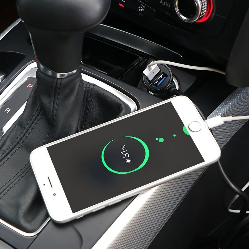 30 Вт QC3.0 автомобильное зарядное устройство для телефона на заднем сиденье iPhone huawei