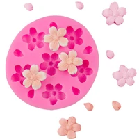 silicone molds moulds for crafts flowers diy baking tool cherry blossom shape cake fondant silicone mold bw
