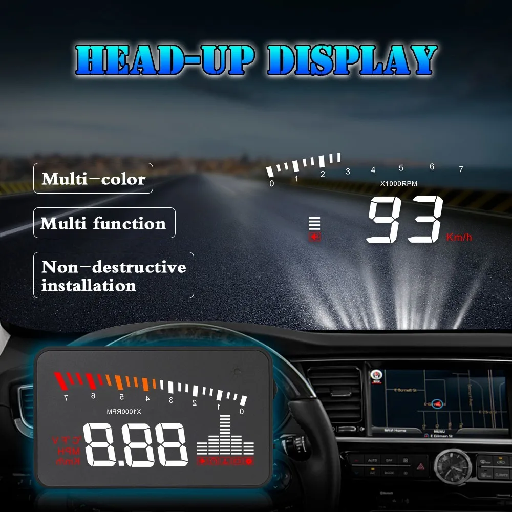 Китай Самый дешевый X5 Hud OBD2 автомобиль OBD дисплей скорость транспортного средства