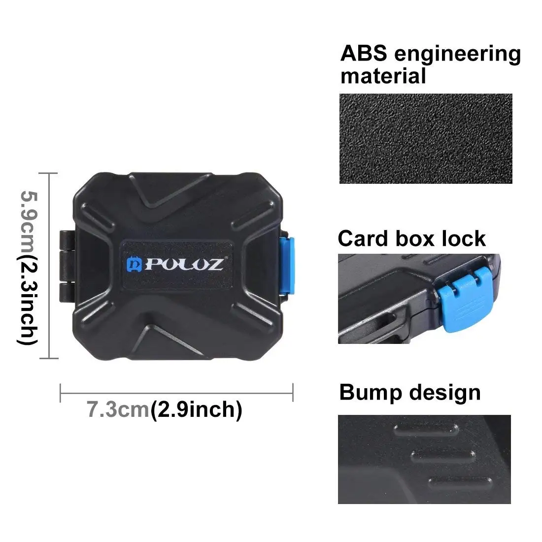 PULUZ чехол для карт памяти водонепроницаемый Micro SD CF TF держатель коробка хранения (9