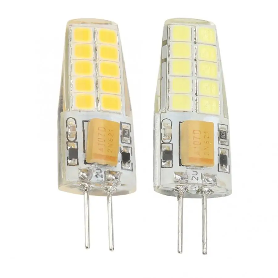 Светодиодная лампа G4 Crystal 3 Вт COB Corn Silicone SMD2835 AC/DC12V 18 15 12 9 6 Вт|Светодиодные лампы и