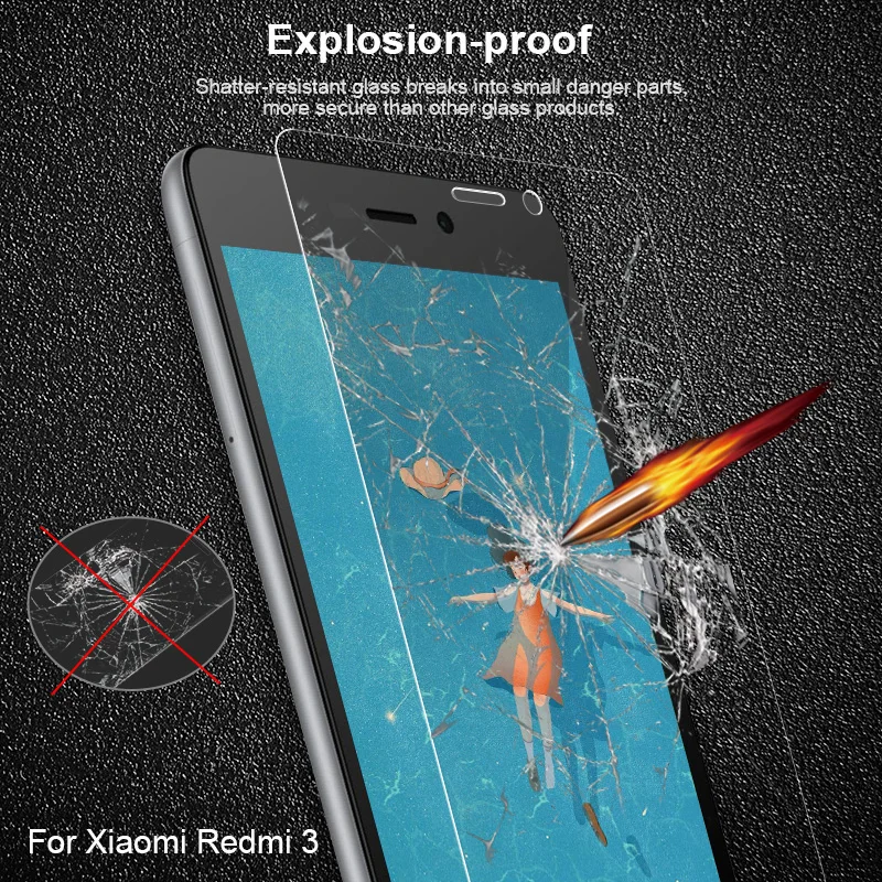 DyGod для Xiaomi Redmi 2 3 4 Закаленное стекло Защитная пленка экрана Мобильные аксессуары