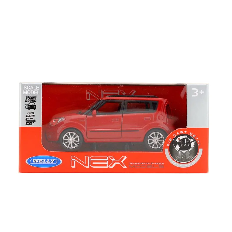 Литая металлическая модель Welly масштаб 1:36 классический внедорожник KIA Soul