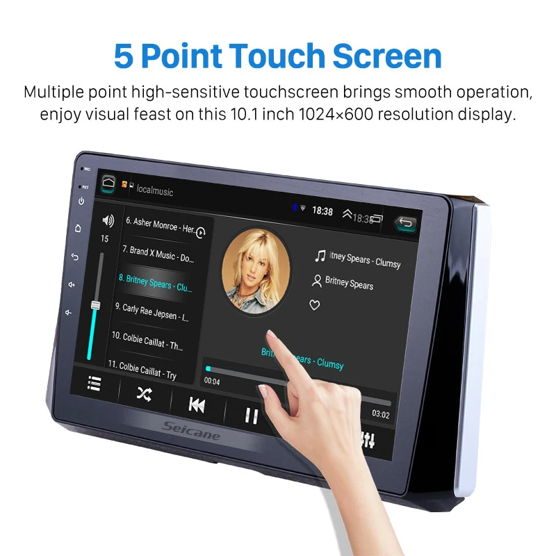 Автомобильный мультимедийный плеер Seicane Android 8 1 10 дюйма 2Din GPS навигация Mirror Link USB