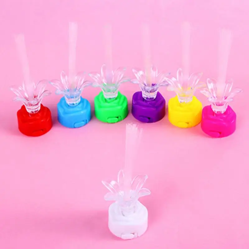 1 PCS Beautiful Romantic Color Changing LED Fiber Optic Night Light Lamp Battery Powered Small Christmas Party Home Decor | Дом и сад