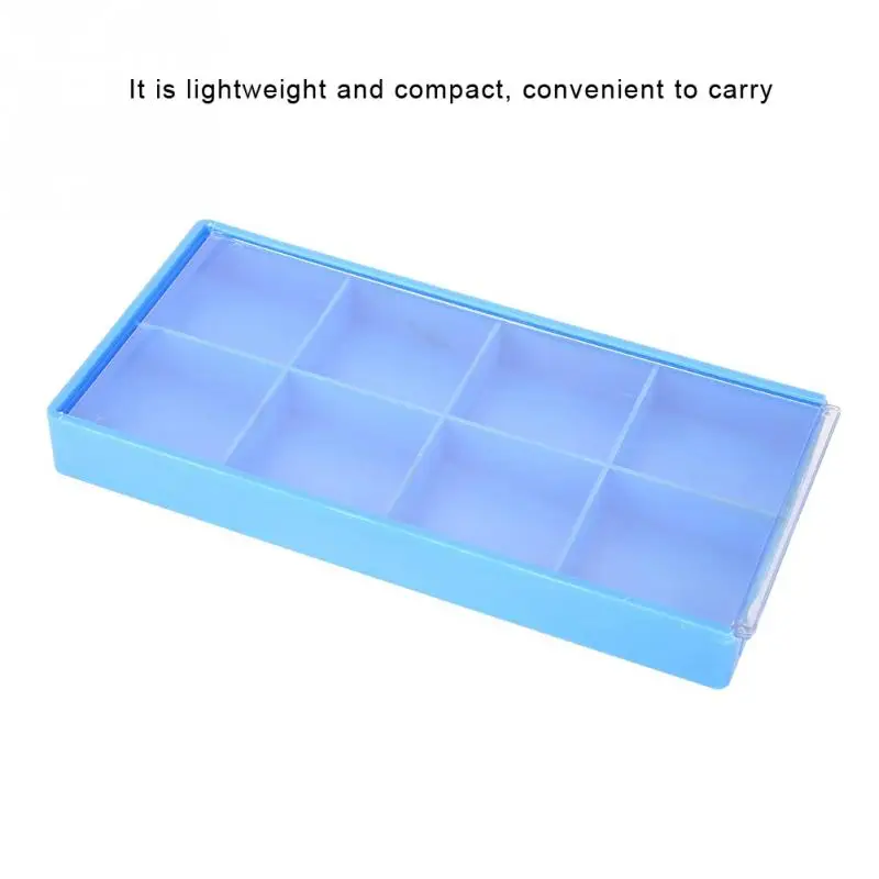 Пластиковая шкатулка для хранения ювелирных изделий 8 ячеек органайзер наручных