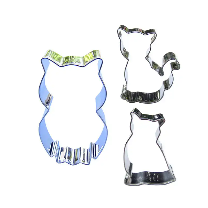 Полная сова маленький кот в форме 3 шт. формы для резки печенья инструменты