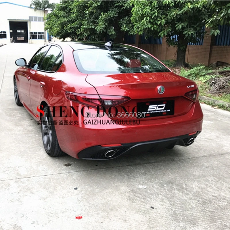 SHCHCG для Alfa Romeo Giulia Sedan 4 Door 2016 2017 2018 2019 Auto Высокое качество Черный PP задний