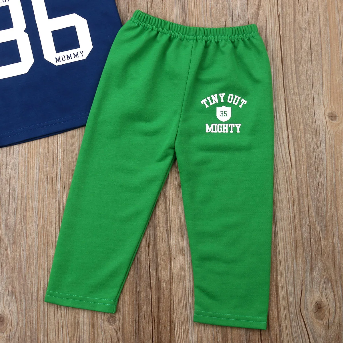 Новинка 2 предмета топы для новорожденных мальчиков штаны Синий бейсбольный