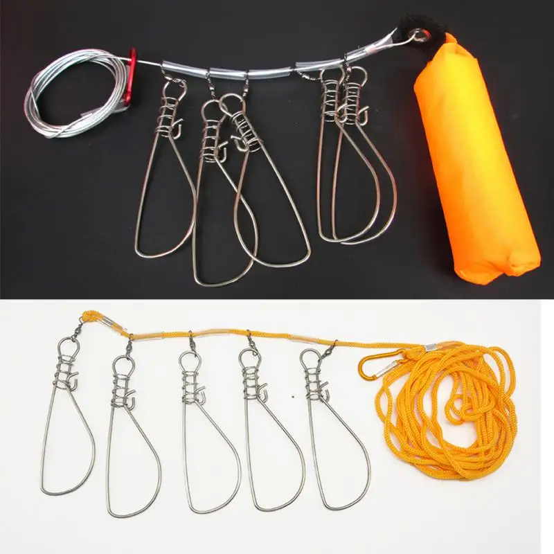 5 м рыболовный замок Пряжка из нержавеющей стали Живая рыба ремень Стрингер