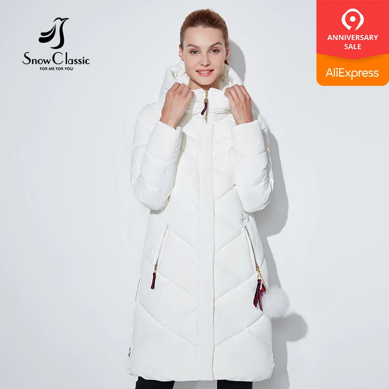 Зимняя куртка SnowClassic Тонкая короткая парка Гуд пальто роскошная верхняя одежда