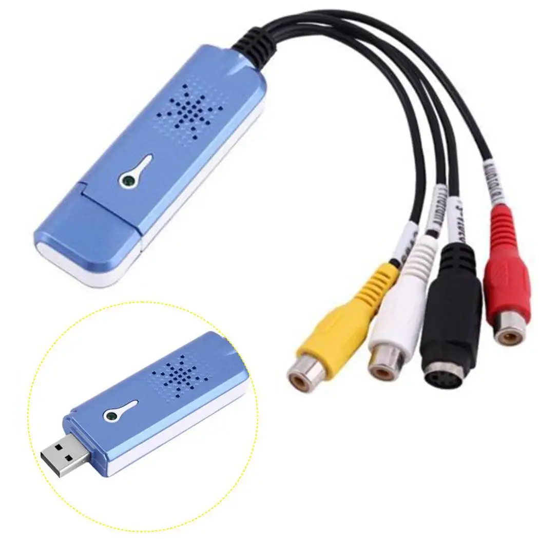 USB 2 0 Видео карта захвата конвертер аудио адаптер устройство для Windows 2000 XP Vista Win7 8 10