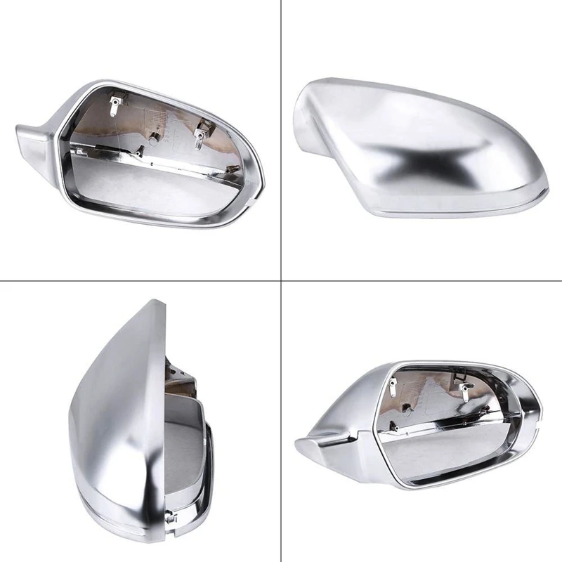 1 Pair Of Rearview Mirror Shell Cover Protection Cap Matte Chrome For Audi A6 C7 S6 | Автомобили и мотоциклы