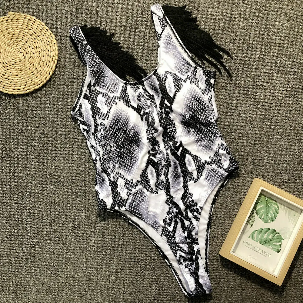 Лидер продаж летние женские цельные костюмы купальник с леопардовым принтом и