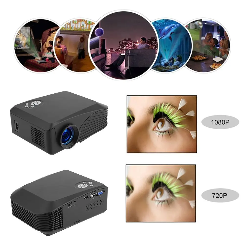 OPQ Профессиональный 7000Lm Hd 1080P домашний мультимедийный проектор светодиодный свет