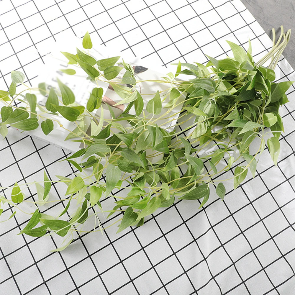 Artificial Clematis Leaf Vine Fake Weeping Plant Wall Rattan Hanging Home Decor | Дом и сад