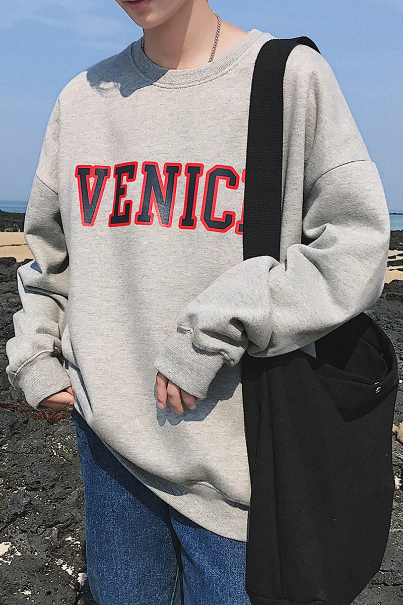 2019 новые весенние рекомендации Для мужчин дед с круглым вырезом пуловер принтом