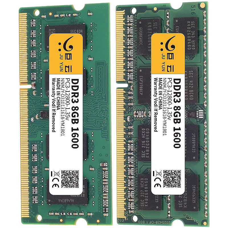 Оперативная память Ju Yun DDR3L 8 Гб 1600 МГц ОЗУ для ноутбука 1066 1333 совместим с ноутбуком