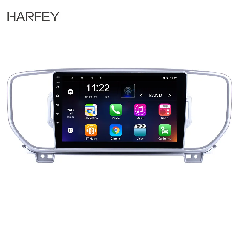 Мультимедийный плеер Harfey сенсорный HD экран 9 дюймов для KIA KX5 управление рулевым