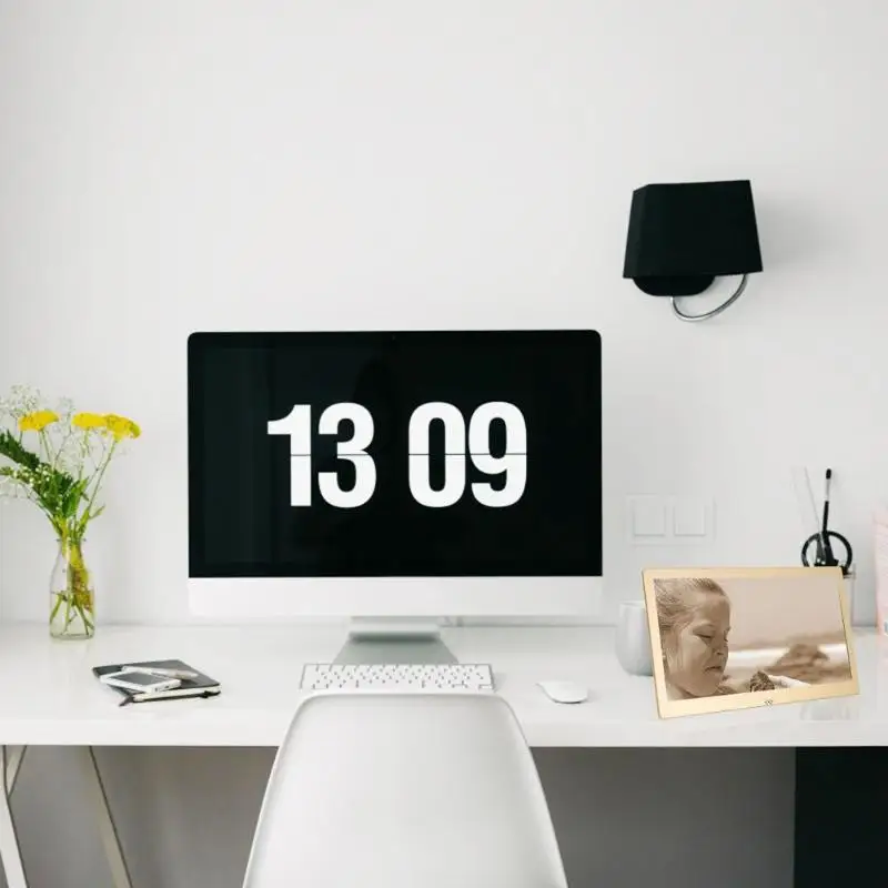 12 дюймовая цифровая фоторамка HD 1280x800 электронное изображение часы
