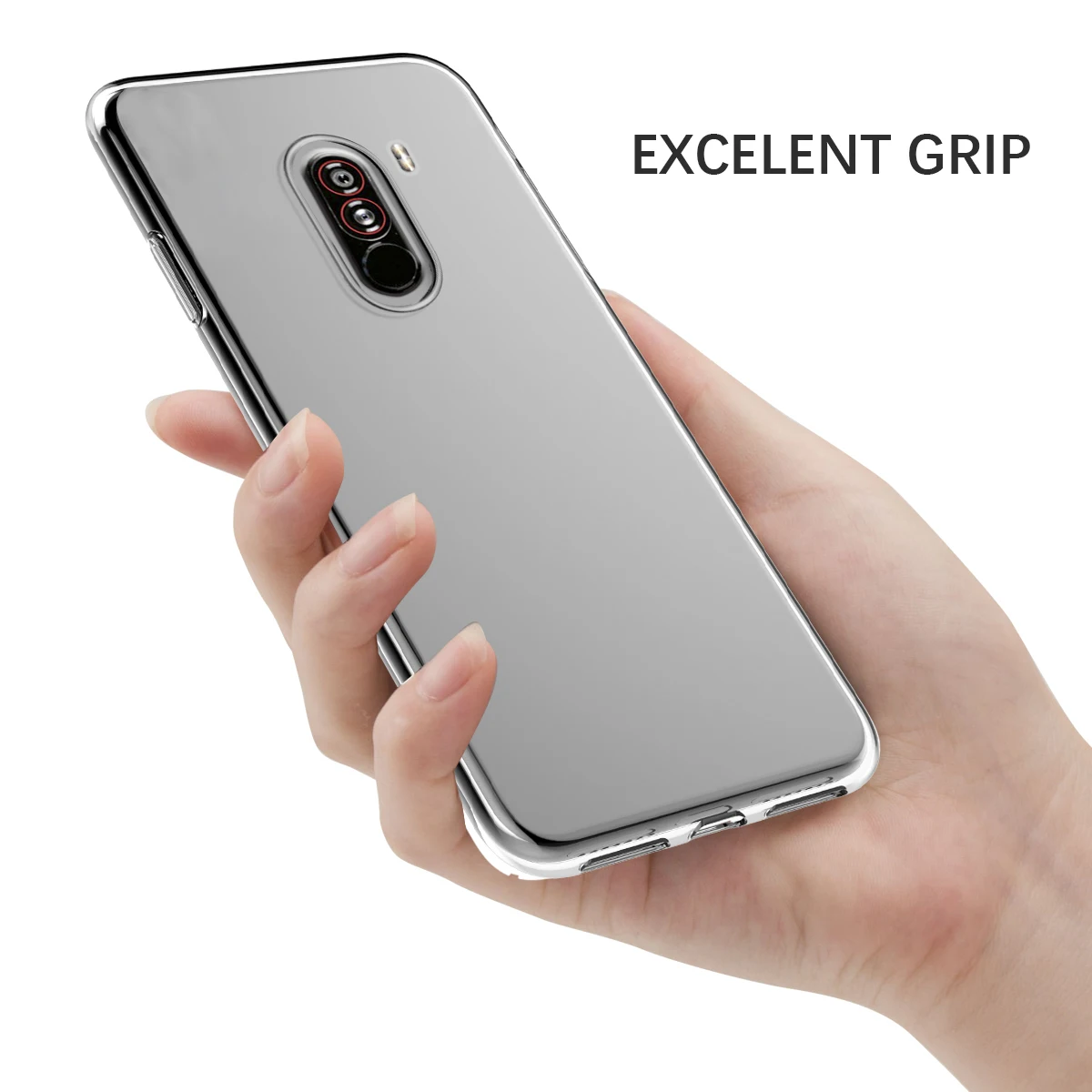 Чехол для Xiaomi Pocophone F1 Poco силиконовый мягкий ударопрочный прозрачный чехол из ТПУ
