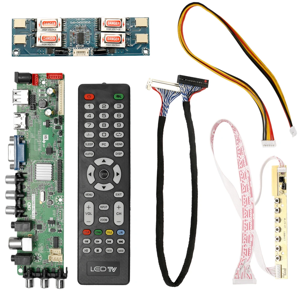 D ТВ 3663-как V2.0 цифровой телевизионная плата DVB-T2 Универсальный ЖК-дисплей