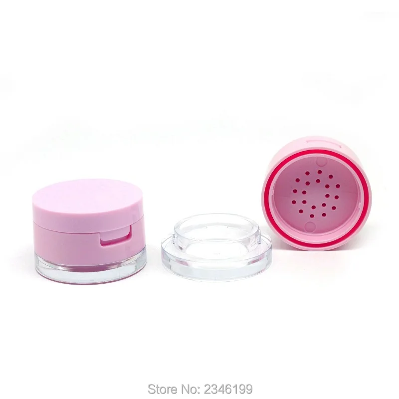 Пластиковая розовая коробка с откидной крышкой чехол для косметического порошка