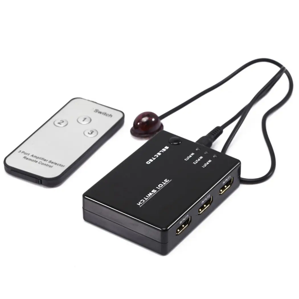 HD мультимедиа usb-концентратор переключатель коммутатор ИК-пульт дистанционного