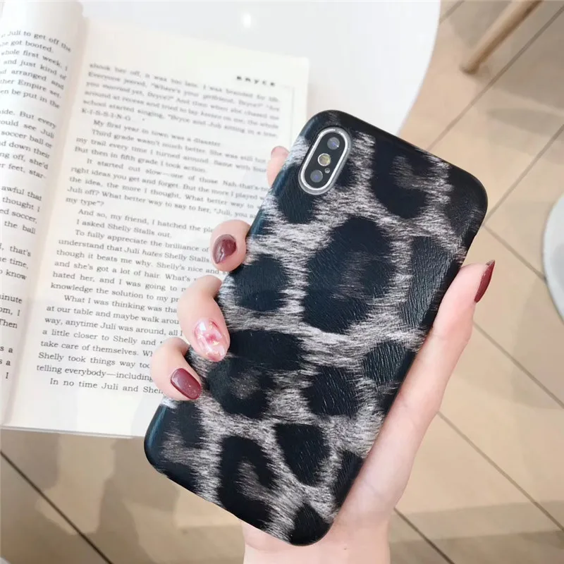 Винтажный чехол для телефона с леопардовым рисунком iphone 7 чехлы iPhone 6/6S/XR/8Plus/X/Xs MAX