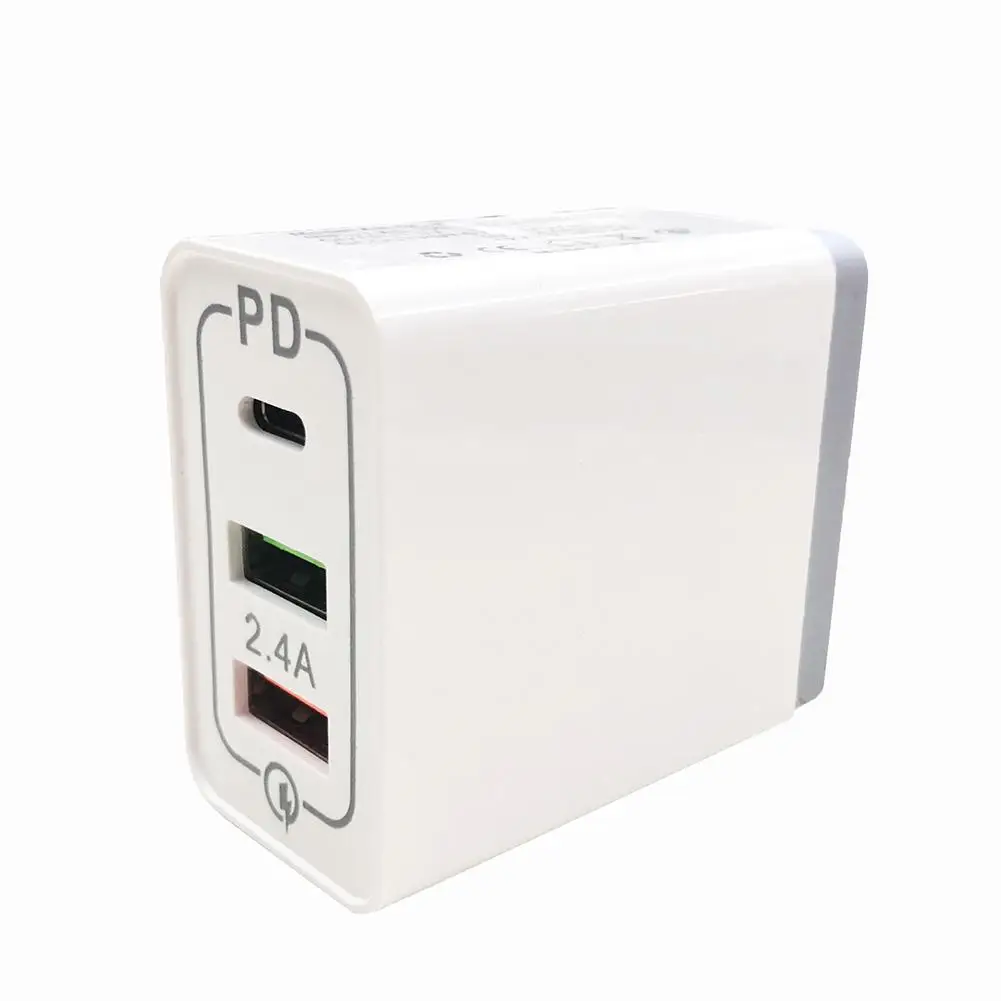 1 шт. 2 портовый USB PD3.0 QC3.0 быстрое зарядное устройство 2.4A Type C USB3.1 Быстрая зарядка