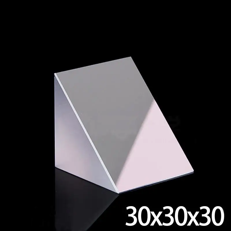 

30x30x30mm Optical Glass Triangular Lsosceles K9 Prism With Reflecting Film