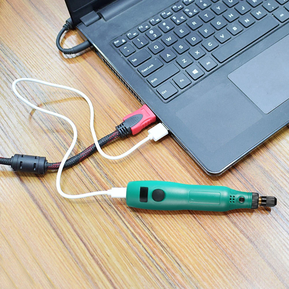 

HR-102 USB 5V DC Mini Grinder Set Power Tools Variable Speed Rotary Tools Sets Carving Pen for Milling Polishing