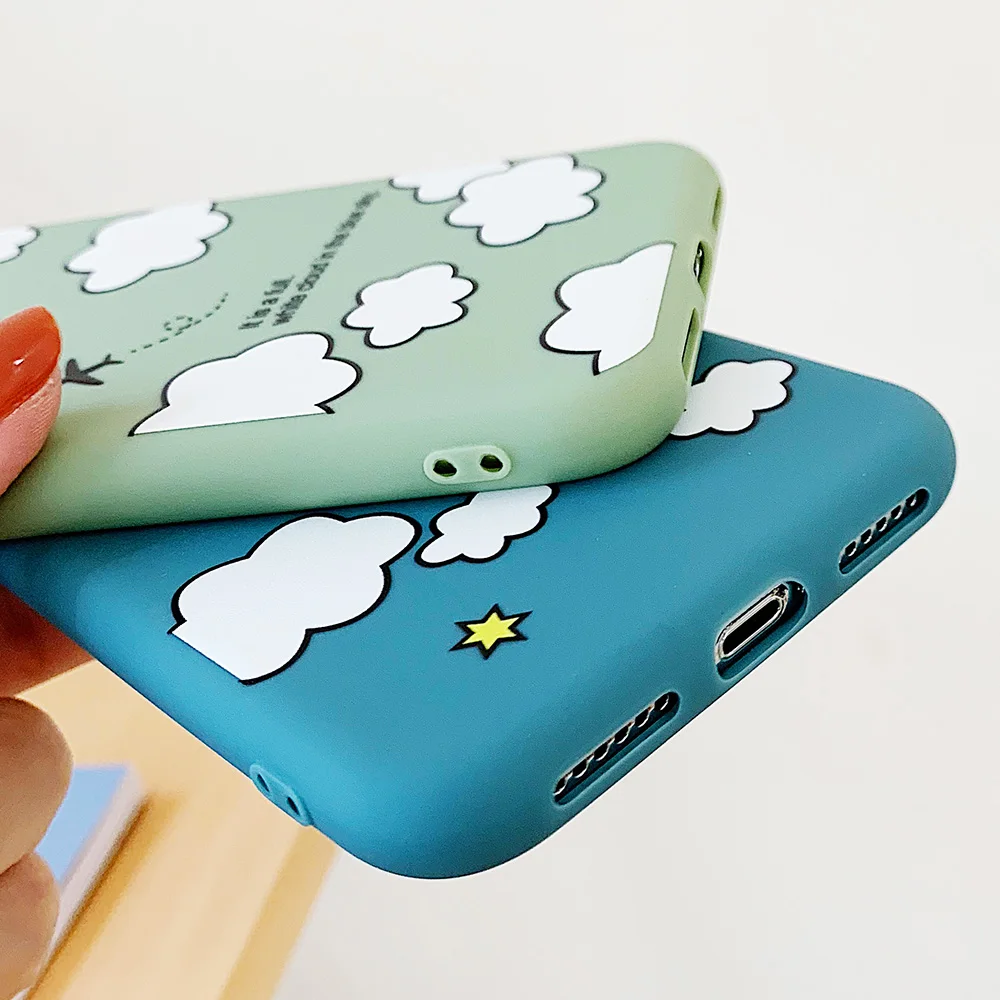 Матовый чехол JONSNOW для iPhone XS Max X XR чехлы с рисунком белых облаков мягкий