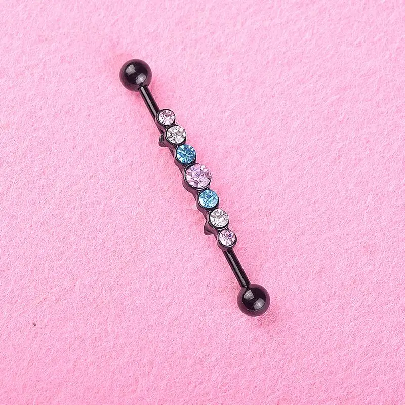 (Одинарные) из нержавеющей стали винтовые шипованные цветные Серьги модные