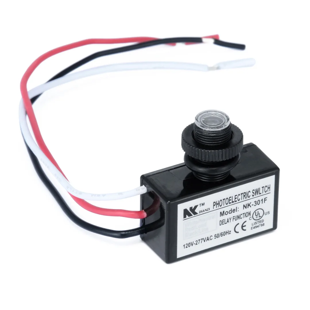 

AC 80~277V Flush Mount Photocell Switch Dusk to Dawn Button Photo Control Eye Switch LED Light Sensor Switching