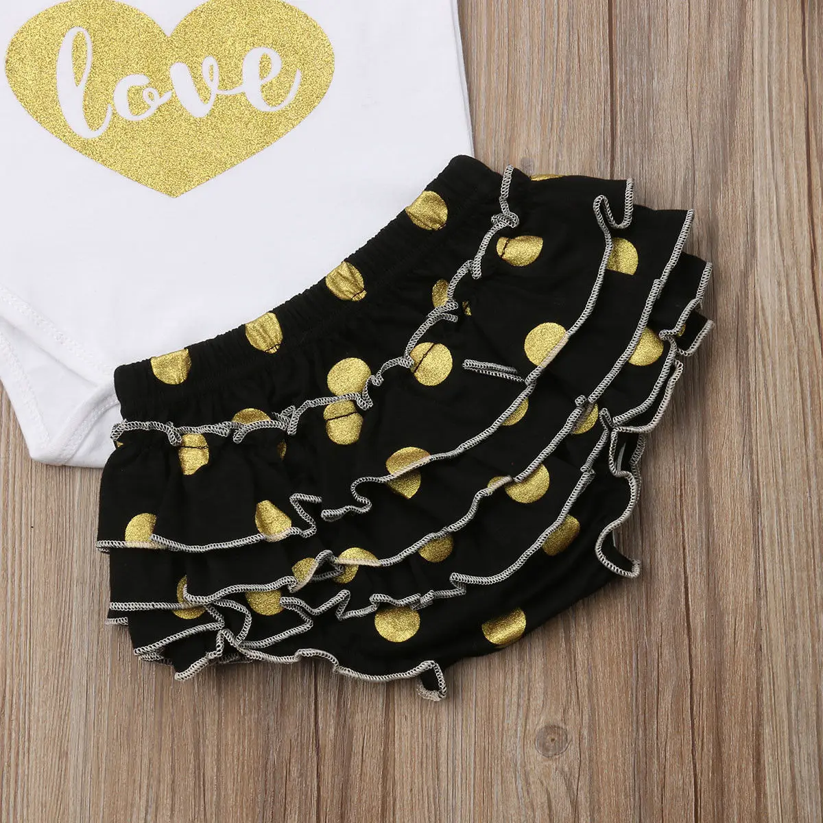 Pudcoco детский белый комбинезон с буквенным принтом для маленьких девочек черные