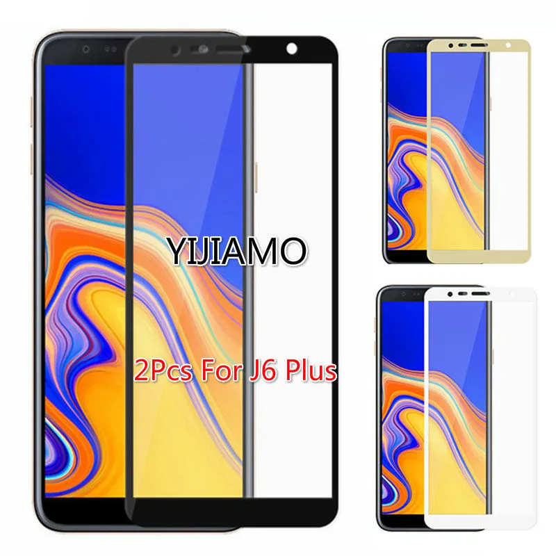 2 шт. 3D Защитная пленка для Samsung Galaxy J6 Plus закаленное стекло SM J610F полное покрытие 9H +