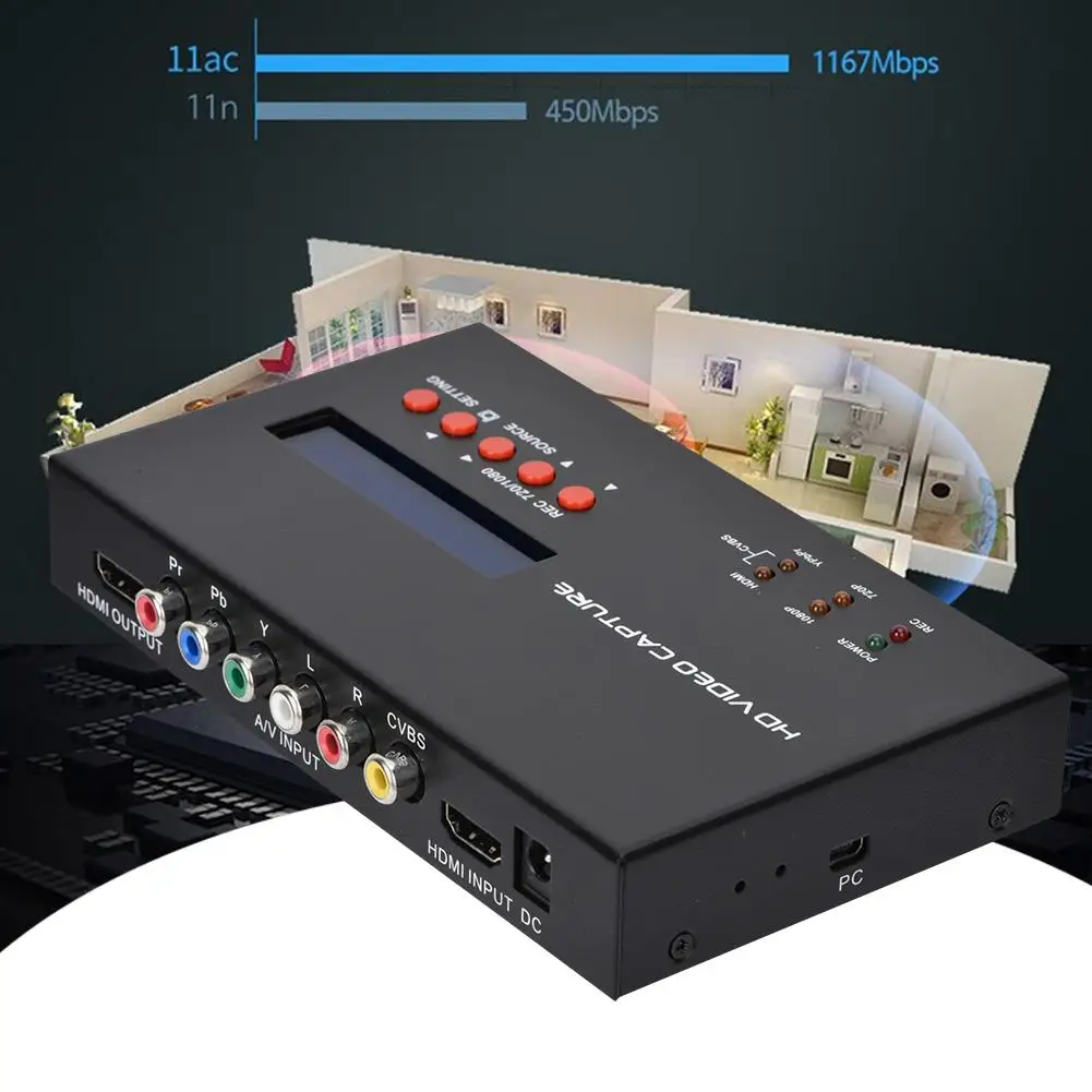 HD видео Захват коробка 1080P HDMI запись для камеры ТВ Игры ЕС 100 240 В горячая