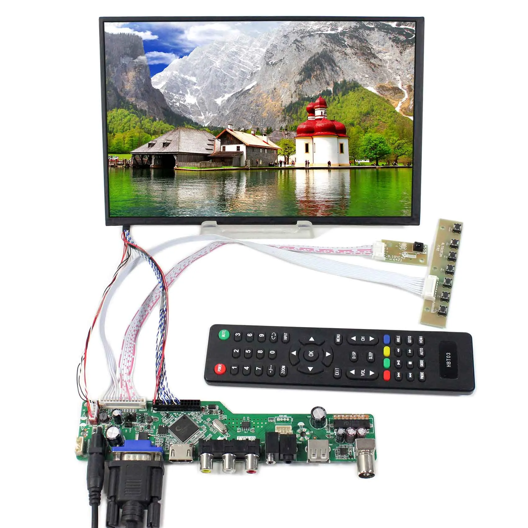 

10,1 дюймовый 1280X800 ЖК-экран 10,1 M101NWWB с HD MI VGA AV USB RF ЖК-контроллер T.V56.03