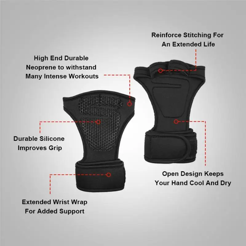 

1Pair Dumbbell Training Hand Grips Gymnastics Gloves Grips Anti-Skid Gym Fitness Gloves Weight Lifting Grip