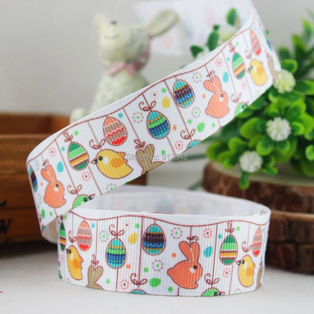 Корсажная лента с принтом Пасхальная серия 1/25 мм аксессуары для материалов