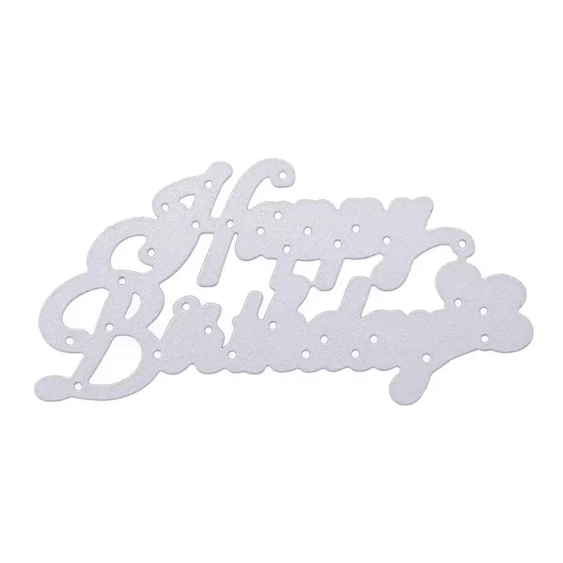 Happy Birthday Letters Metal Cutting Dies DIY Scrapbooking Stencil Photo Album Decorative Embossing Folder Card Template | Дом и сад