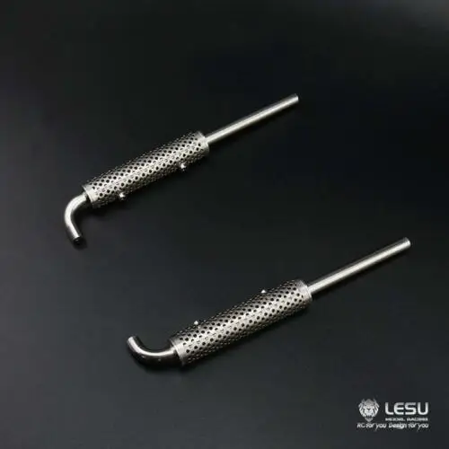 1/14 LESU RC модель металлический Дымоход 1 пара для DIY TAMITA Globe Liner Car Truck TH09768|Детали и