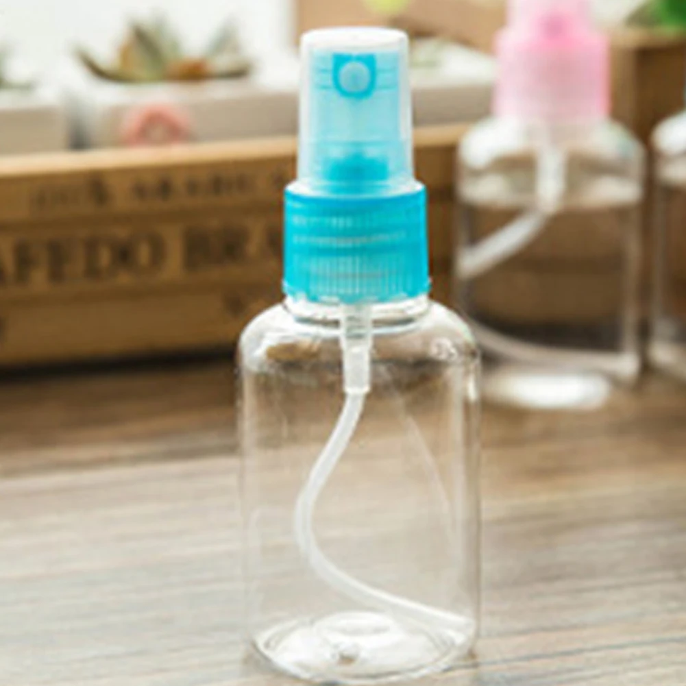 50ml Fine Mist Spray Bottle Travel Transparent Plastic Perfume Atomizer for Cosmetic (Blue) | Дом и сад