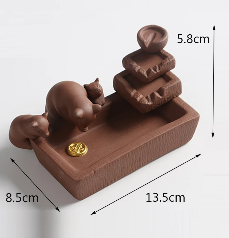 Семья обратного потока благовоний горелка домашний декор свиньи благовония база