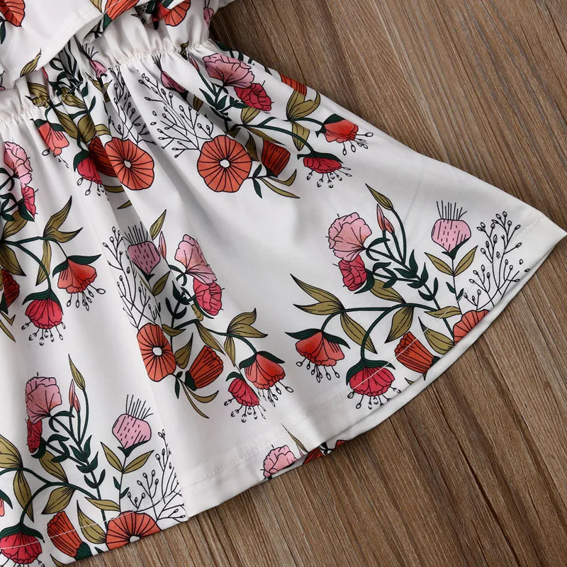 Комплект одинаковой одежды для маленькой и Большой Сестры Pudcoco летнее платье