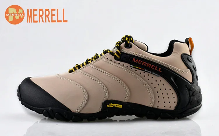 Мужские кроссовки для альпинизма Merrell из натуральной кожи цвета на